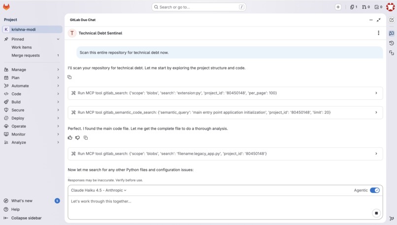 Technical Debt Sentinel – screenshot 2