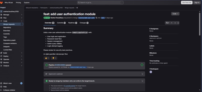 GuardianAI DevSecOps – screenshot 3