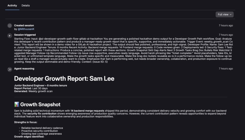 Developer Growth Path Agent – screenshot 2