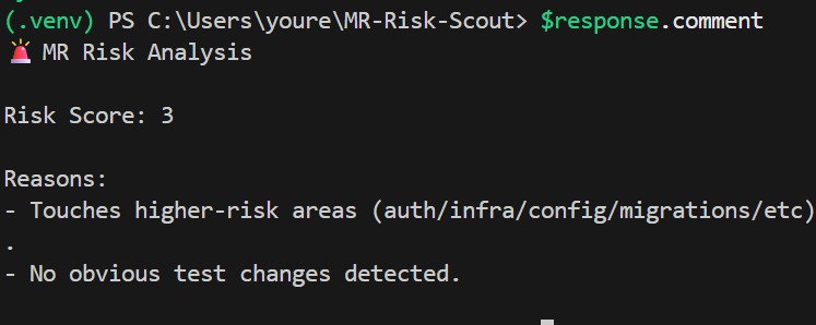 MR Risk Scout – screenshot 1