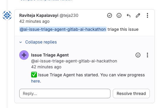 Issue Triage Agent – screenshot 2