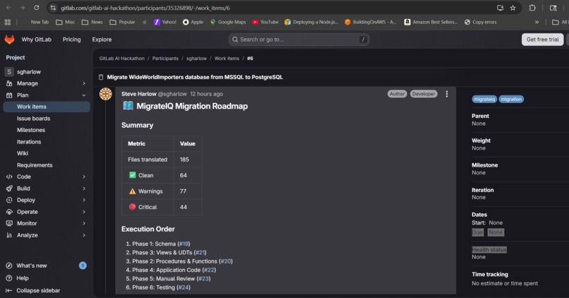 MigrateIQ - SQL dialect translator and full migration plan – screenshot 2