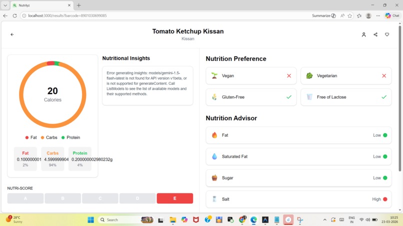Nutrilyze – screenshot 2