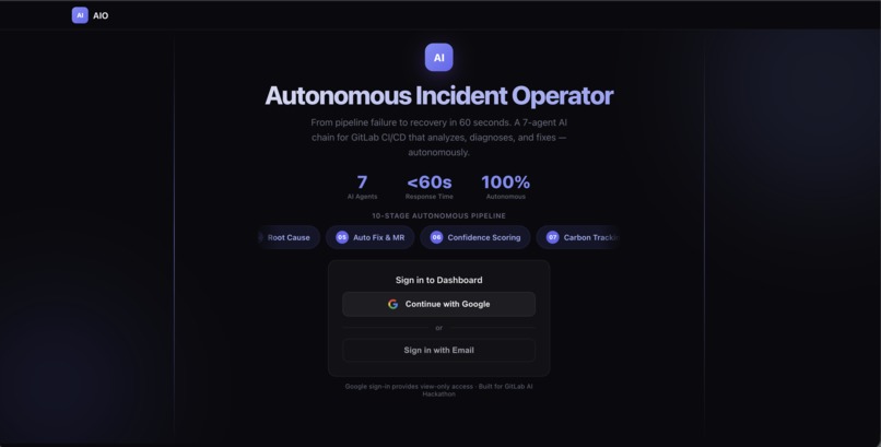 AIO - Autonomous Incident Operator – screenshot 1