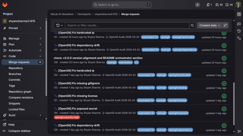 OpenGit SRE — Autonomous Namespace Guardian – screenshot 3