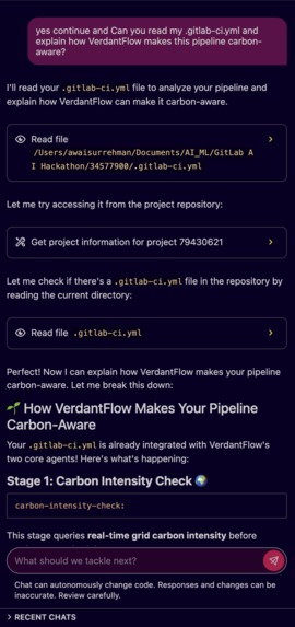 VerdantFlow — Carbon-Aware DevSecOps for GitLab – screenshot 2