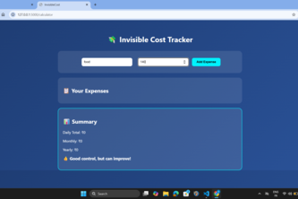 Invisible cost tracker