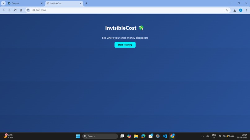 Invisible cost tracker – screenshot 2