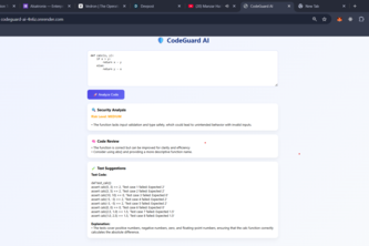 CodeGuard AI – Automated Code Review & Security Analyzer
