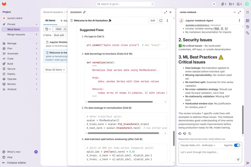 GitLab Duo Notebook Analyzer – screenshot 7