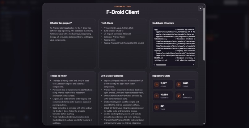 Codebase tour guide – screenshot 3
