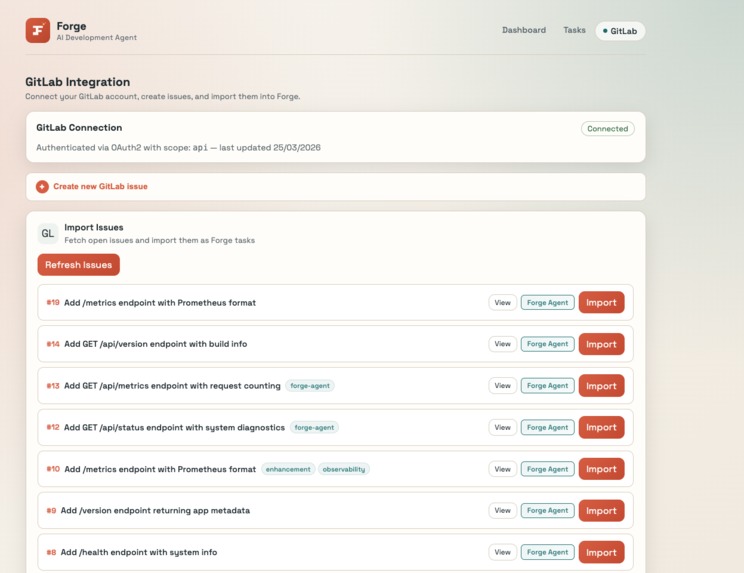 Forge — Autonomous AI Development Agent – screenshot 3