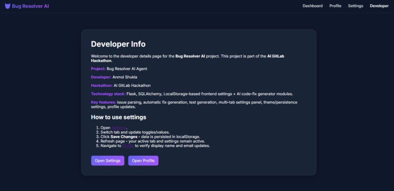 Bug Resolver AI Agent – screenshot 5