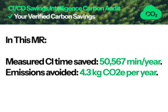 GitLab CI/CD Savings Intelligence: Precise Carbon Audit