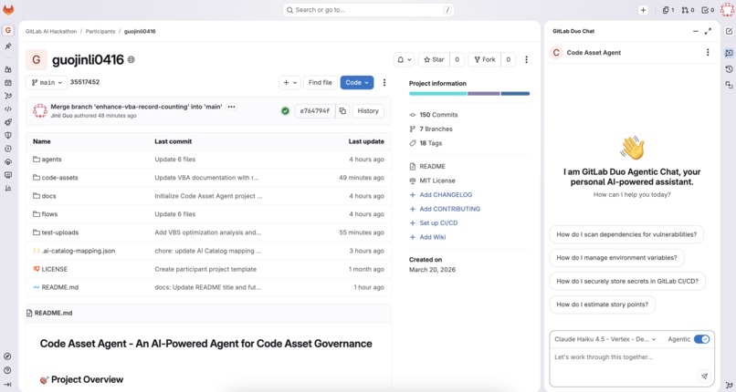 Code Asset Agent: AI-Powered Agent for Code Asset Governance – screenshot 1