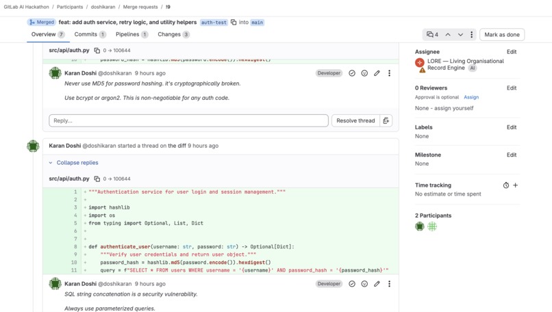 LORE - Living Organizational Record Engine – screenshot 5