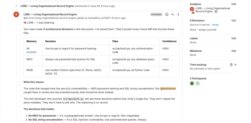 LORE - Living Organizational Record Engine – screenshot 7