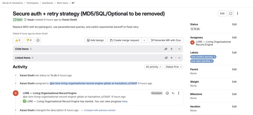 LORE - Living Organizational Record Engine – screenshot 8