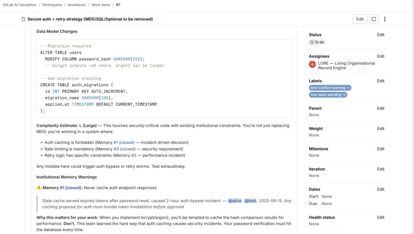 LORE - Living Organizational Record Engine – screenshot 9
