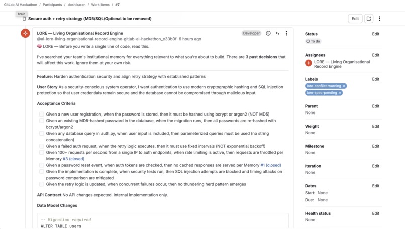 LORE - Living Organizational Record Engine – screenshot 11