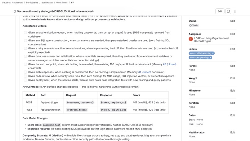 LORE - Living Organizational Record Engine – screenshot 14