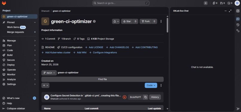 Green CI Optimizer – screenshot 3