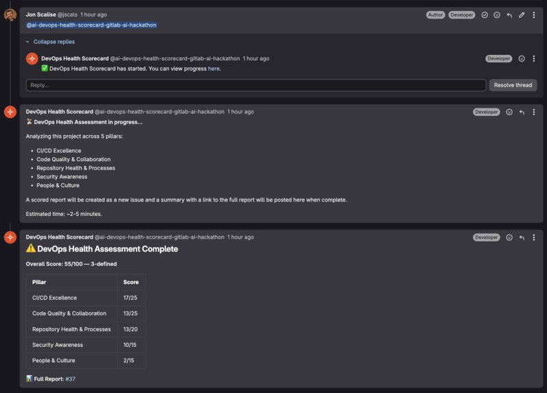 DevOps Health Scorecard – screenshot 1