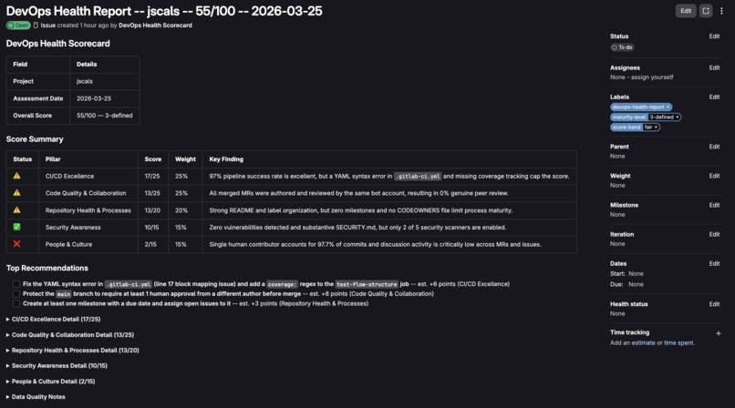 DevOps Health Scorecard – screenshot 2