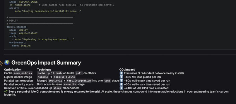 EcoOps Test Optimiser – screenshot 1
