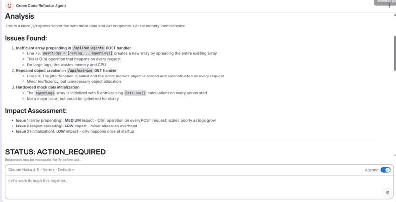Green DevOps Agent – screenshot 4