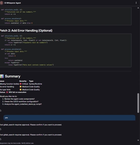 CI Whisperer – screenshot 1