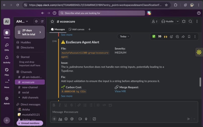 EcoSecure Agent – screenshot 1