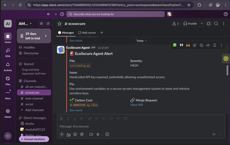 EcoSecure Agent – screenshot 2