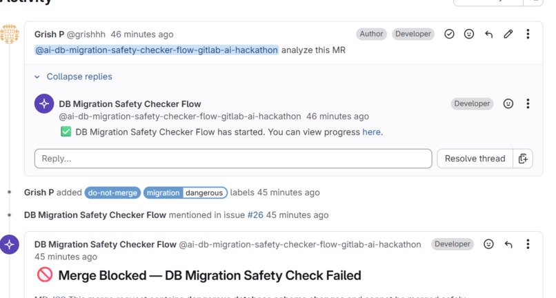 DB Migration Safety Checker – screenshot 1