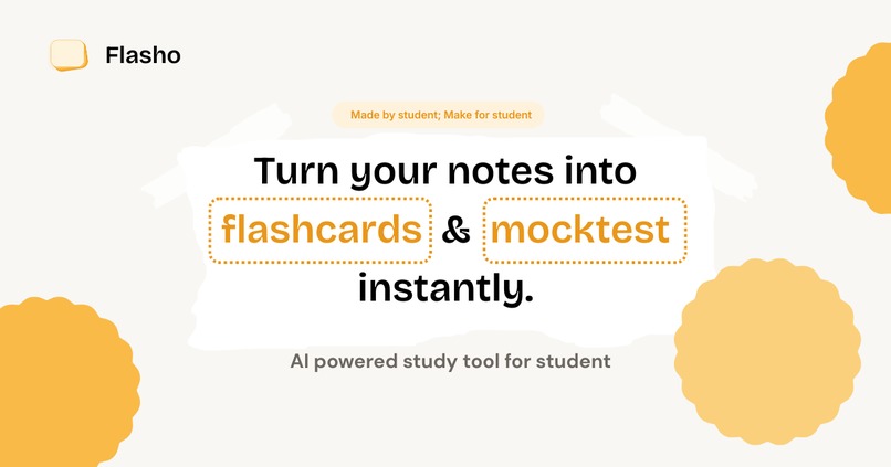 Flasho : AI Flashcard & Mock Test Generator – screenshot 1