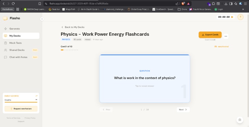 Flasho : AI Flashcard & Mock Test Generator – screenshot 4
