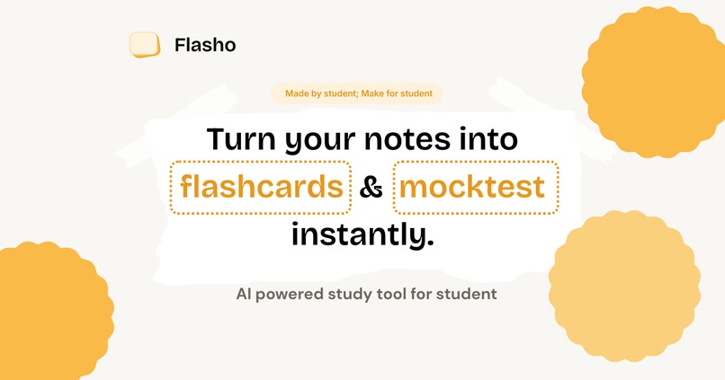 Flasho : AI Flashcard & Mock Test Generator – screenshot 1