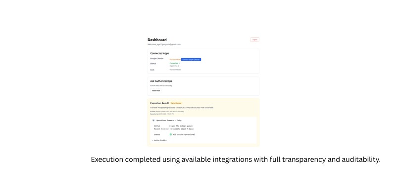 AuthorizedOps: Secure AI Agent with Token Vault – screenshot 2