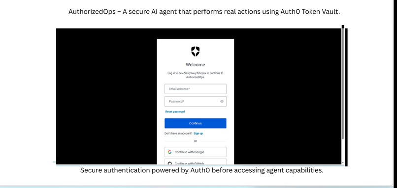 AuthorizedOps: Secure AI Agent with Token Vault – screenshot 3