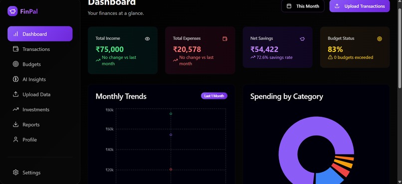 FinPal — AI UPI Expense Analyzer for Financial Literacy – screenshot 2
