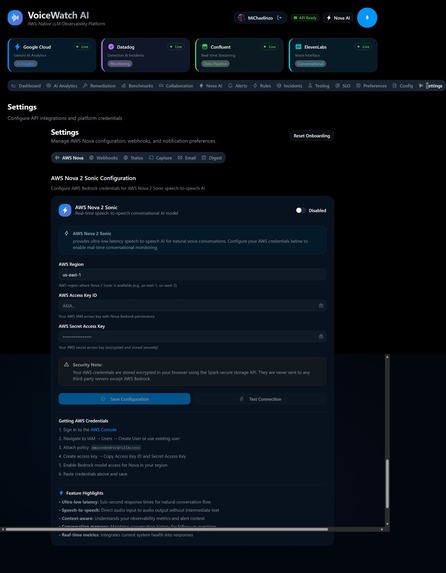 VoiceWatch AI AWS-Native LLM Observability Platform – screenshot 3