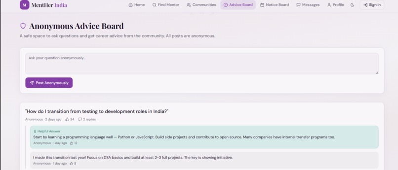 MentHer - Mentorship & Community Platform for Women in Tech – screenshot 4