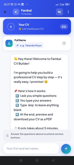 Fambai cv – screenshot 4