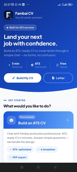 Fambai cv – screenshot 5