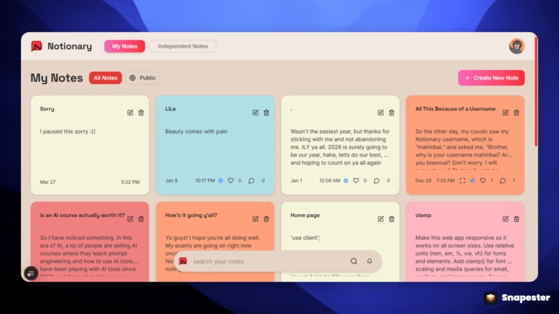 Notionary – screenshot 2