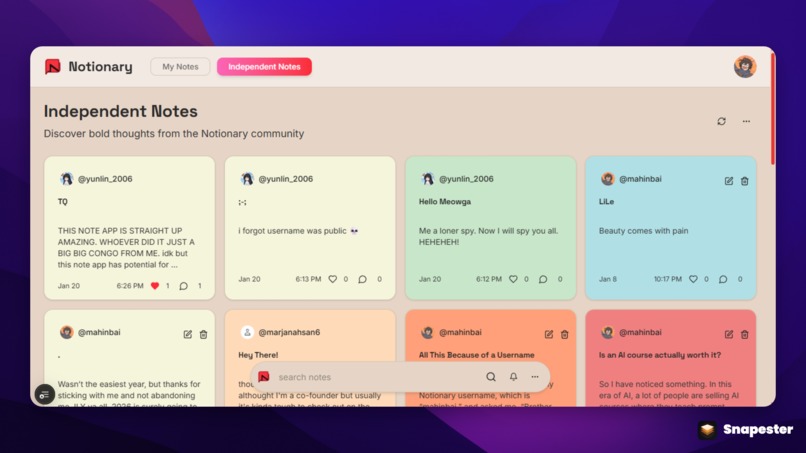 Notionary – screenshot 1