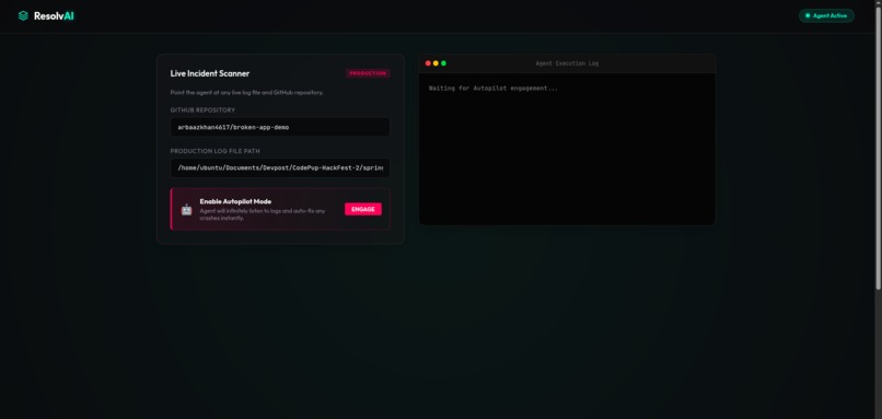 ResolvAI: The Autonomous 24/7 SRE Agent – screenshot 2