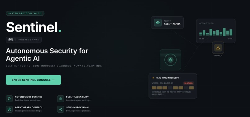 Sentinel: Self-Learning System for AI Cybersecurity – screenshot 1