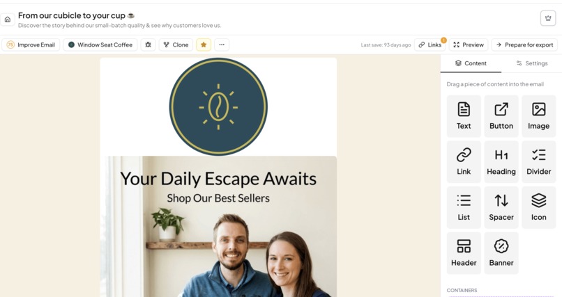 kopi ai email marketing agent – screenshot 1