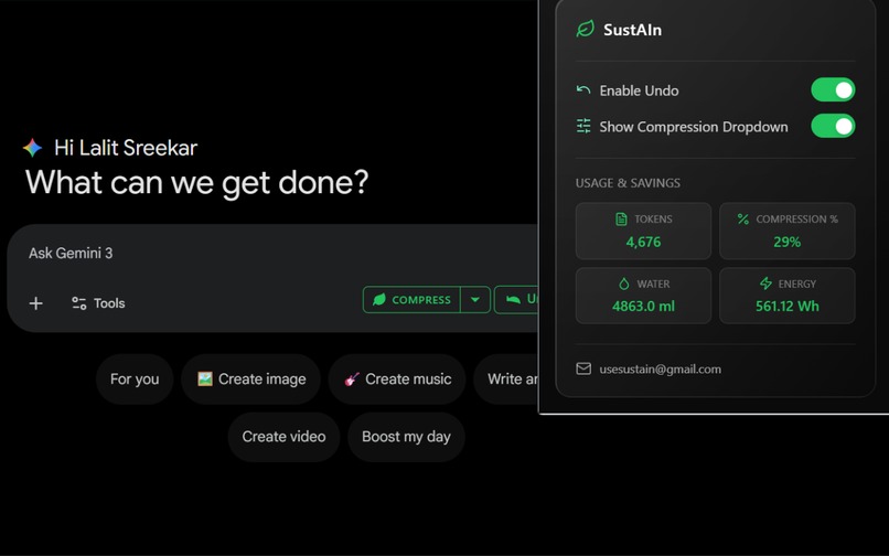 sustAIn – screenshot 2